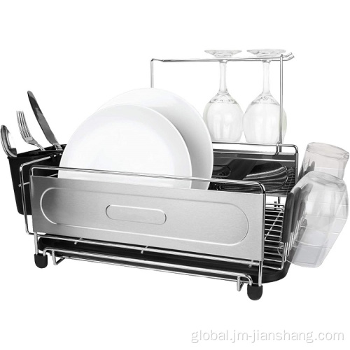 1 Tier 201 Stainless Steel Dish Rack Stainless Steel Kitchen Rack Drainer Supplier